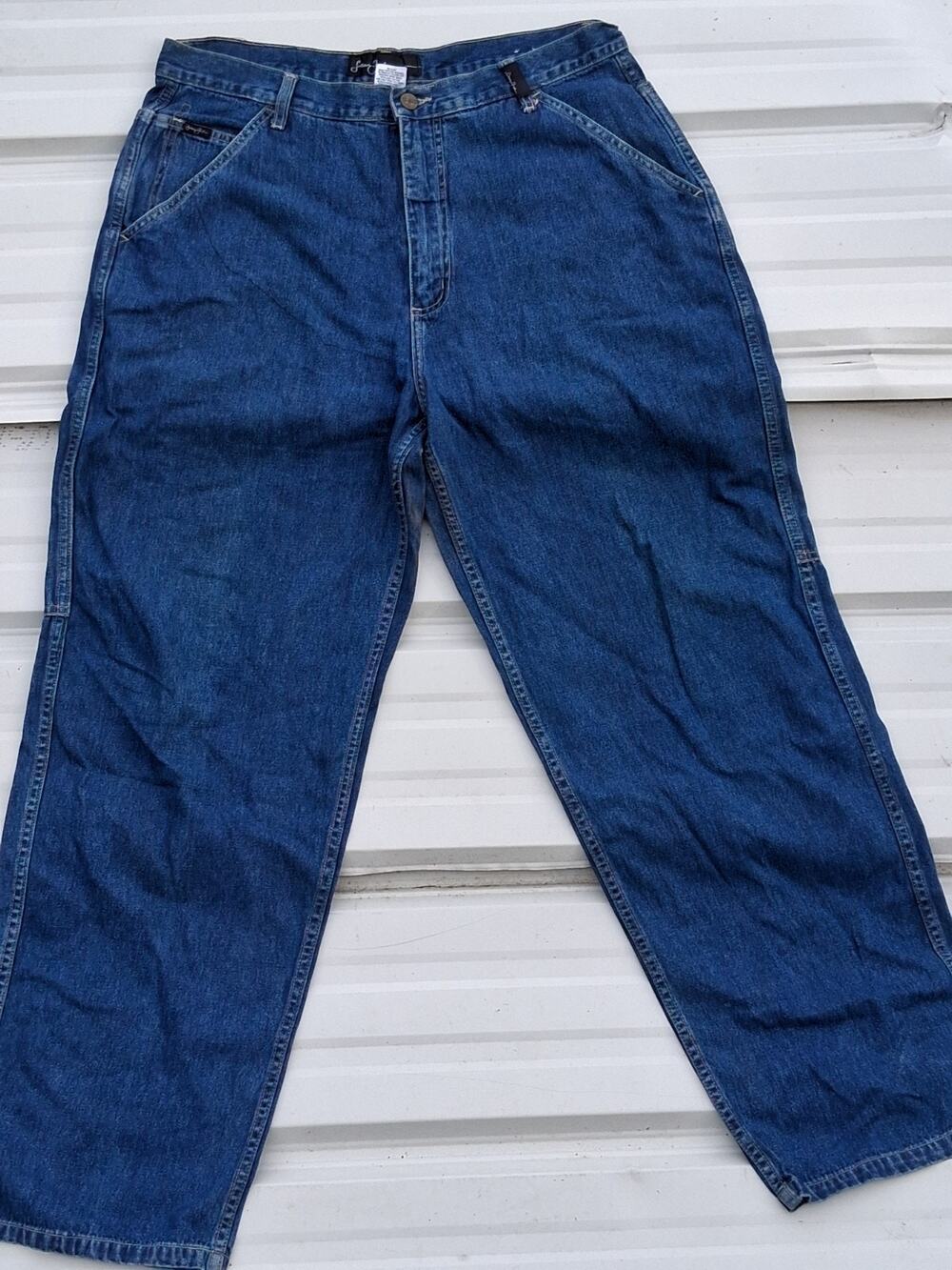 VTG Sean John Y2K Hip Hop Baggy Straight Denim Jeans 36 X 32 Dark Wash Skater